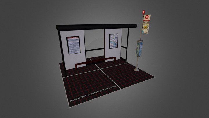 Prop_BusstopLondon 3D Model