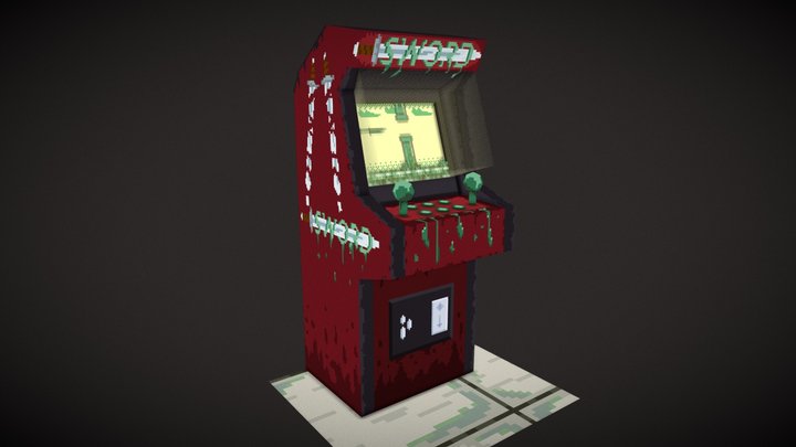 Arcade Machine - Pixel-art Low-Poly 3D Model