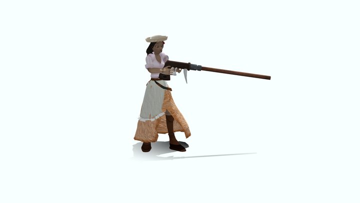 Amora rifle animation 3D Model