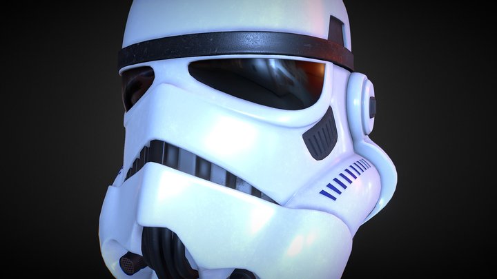 Stormtrooper Imperial Issue Helmet 3D Model