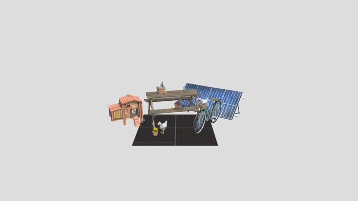 DAE 5 Finished props - Eco House 3D Model