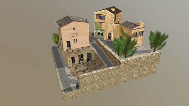 CityScene Saint-Paul-De-Vence 3D Model