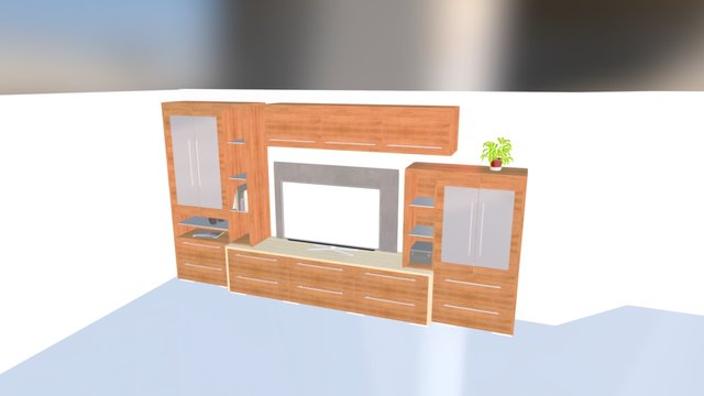Wohnwand - TV Wand 3D Model