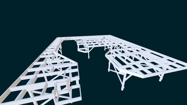HO train table 3D Model