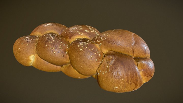 Braided Eggbread Game + Cinematic Asset 3D Model