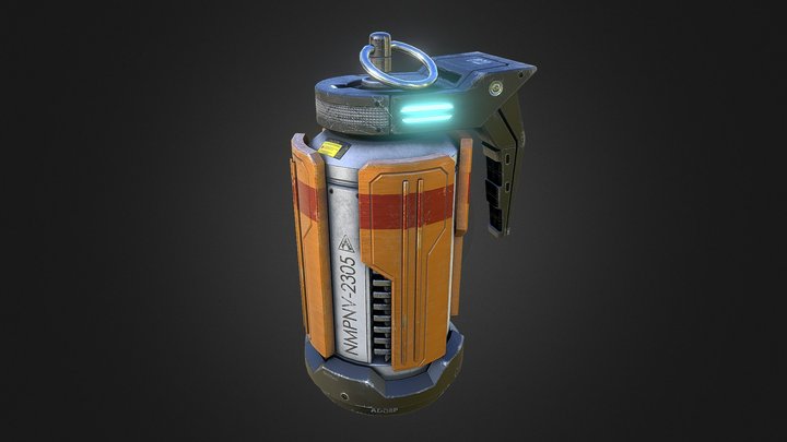 SciFi grenade 3D Model
