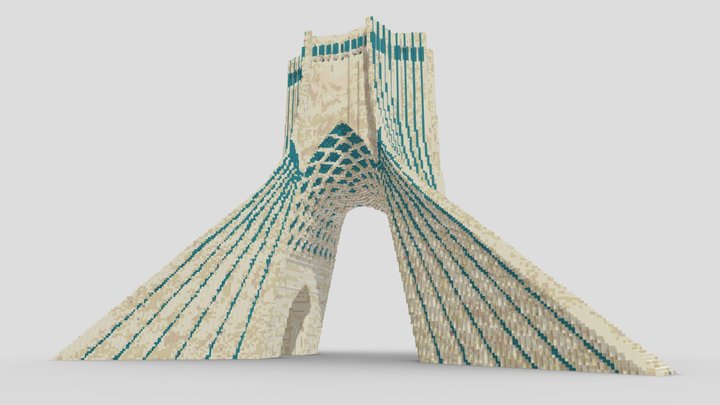 Azadi Tower (Voxel) 3D Model