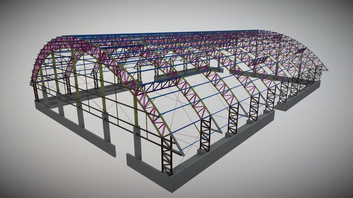 QUADRA POLIESPORTIVA 3D Model