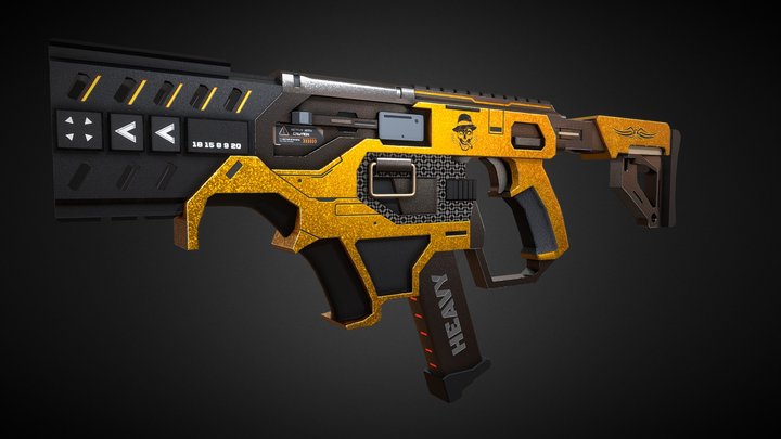 SMG GUN Remastered 3D Model