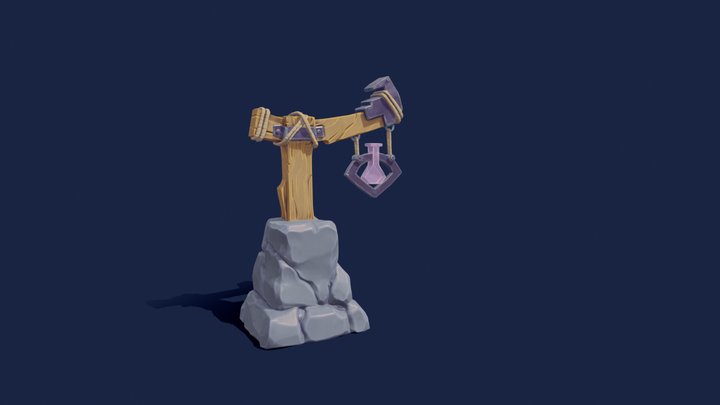 Poison street sign: Fantacy style 3D Model