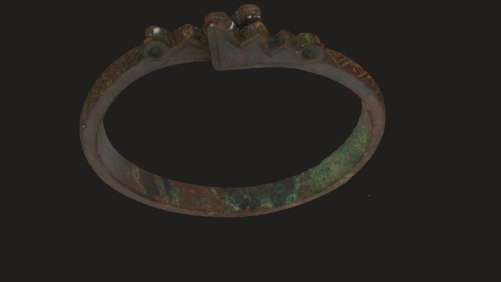 Bracelet with enclosed zoomorphic endings 3D Model