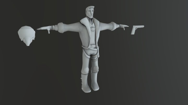 Aviator low-poly 3D Model