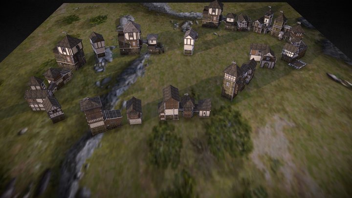 Dungeons and Dragons Village 3D Model