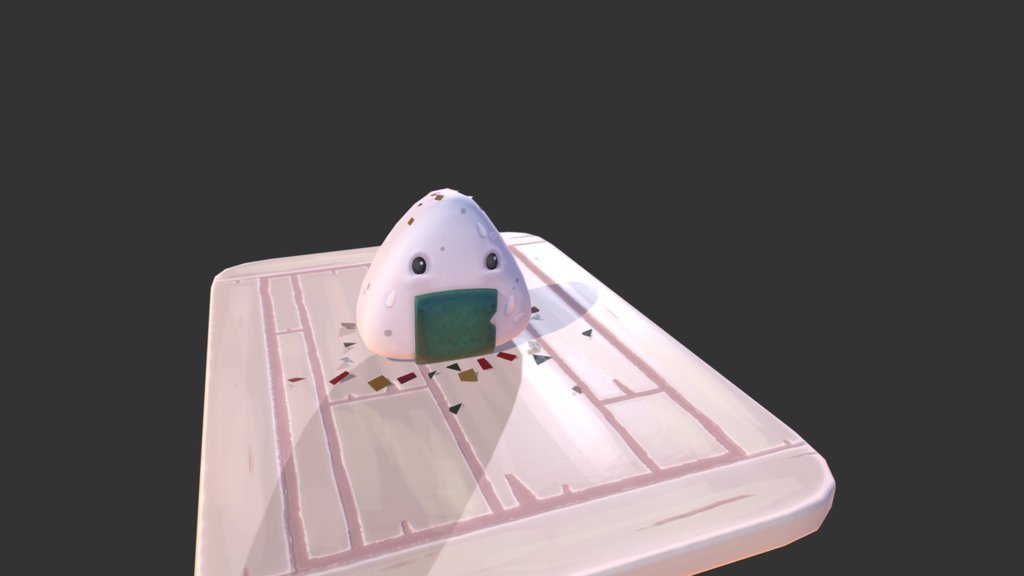 Onigiri 3d Model By Conradpfay Dapperdonut [2ea33ea] Sketchfab