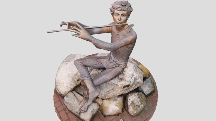 Statue Flute 3D Model