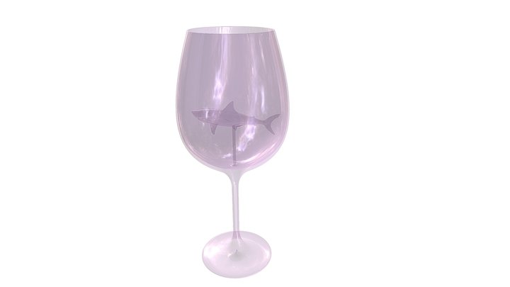 wine shark glass white_2019-9-9 3D Model