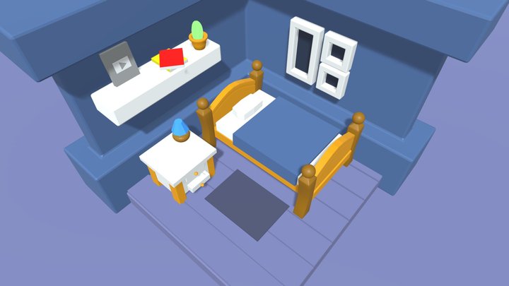 Isometric bedroom 3D Model