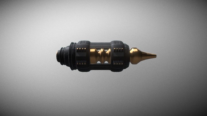 Rail Gun Underbarrel 3D Model