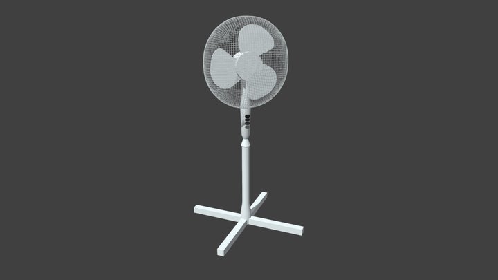 Low-Poly Fan cooler 3D Model