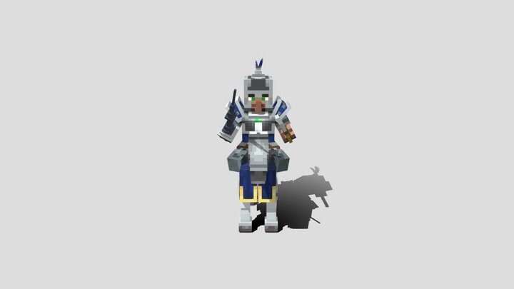 Villager Knight BLUE 3D Model