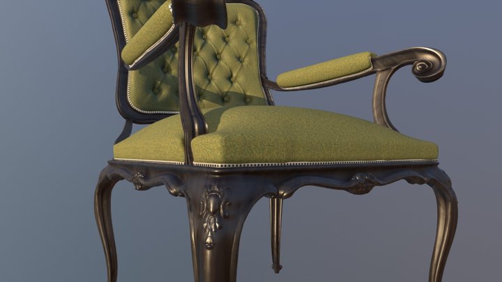 Baroque armchair 3D Model