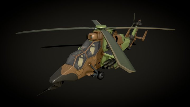 Helicopter Tiger 3D Model