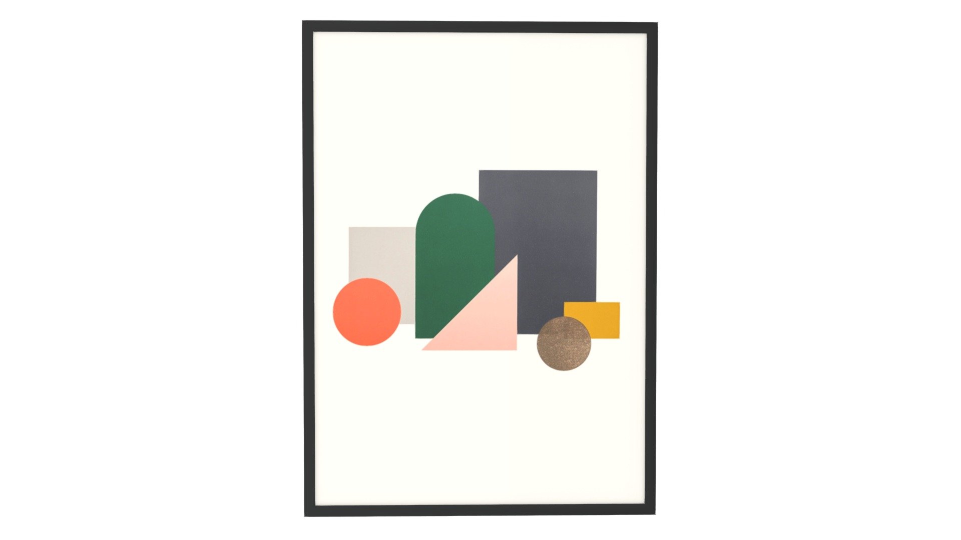 Assembly Tom Pigeon 50 x 70, Multi & Gold Foil