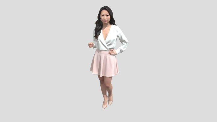 White Blouse and Blush Skirt – Modèle 3D gratuit STL