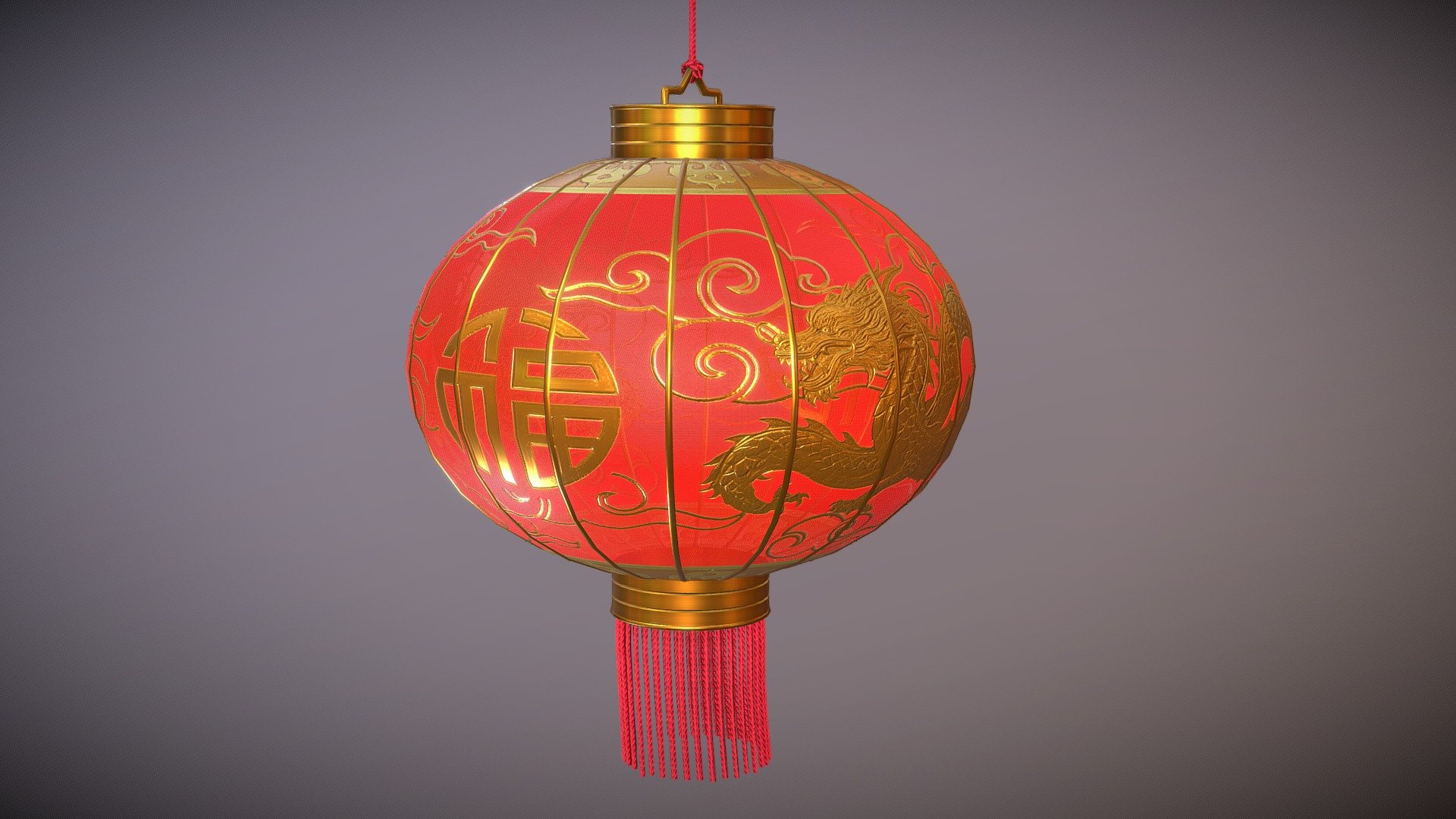 Realistic Lowpoly Chinese Lantern - Buy Royalty Free 3D model by ...