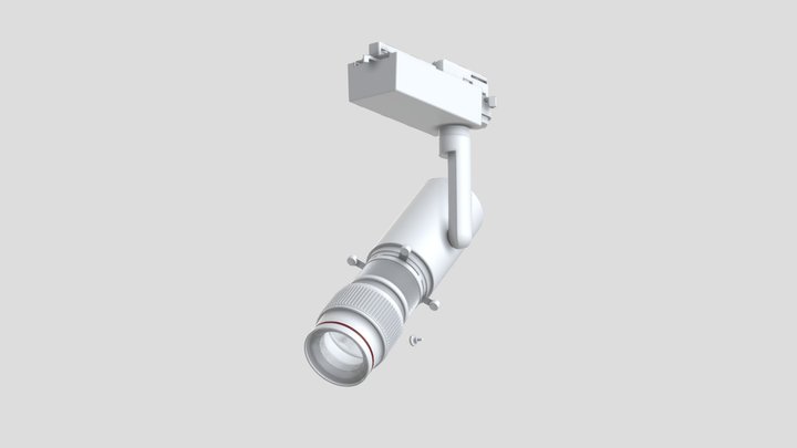 BROLLO T faretto a binario FRBD000003 WHITE 3D Model