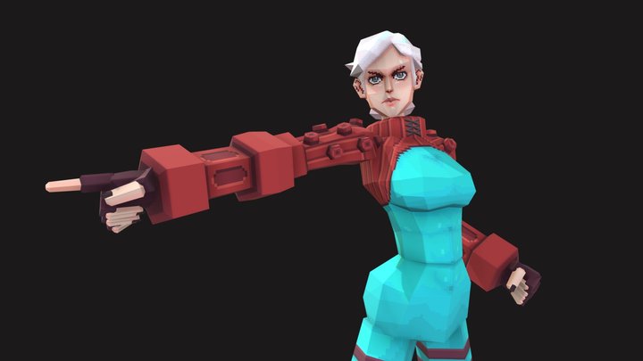 Female Fighter Model 3D Model