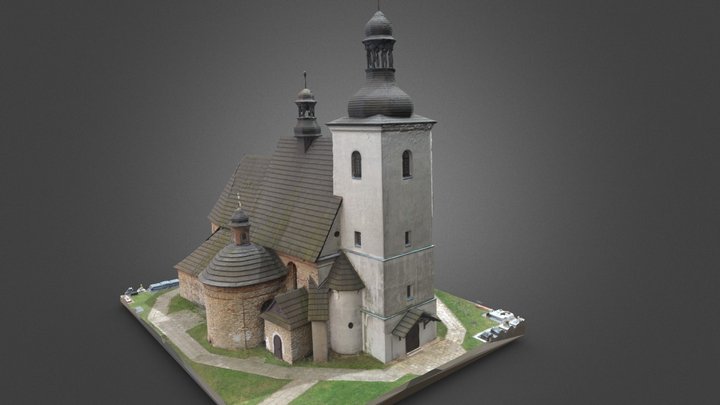 Stary Koscioł św.Marcina Tarnowskie Góry 3D Model
