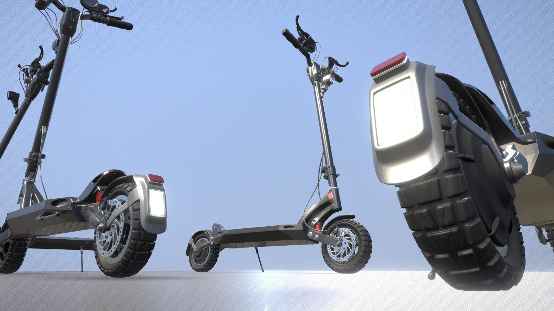 Offroad E-Scooter Basic Dark Version - Buy Royalty Free 3D model by VIS ...