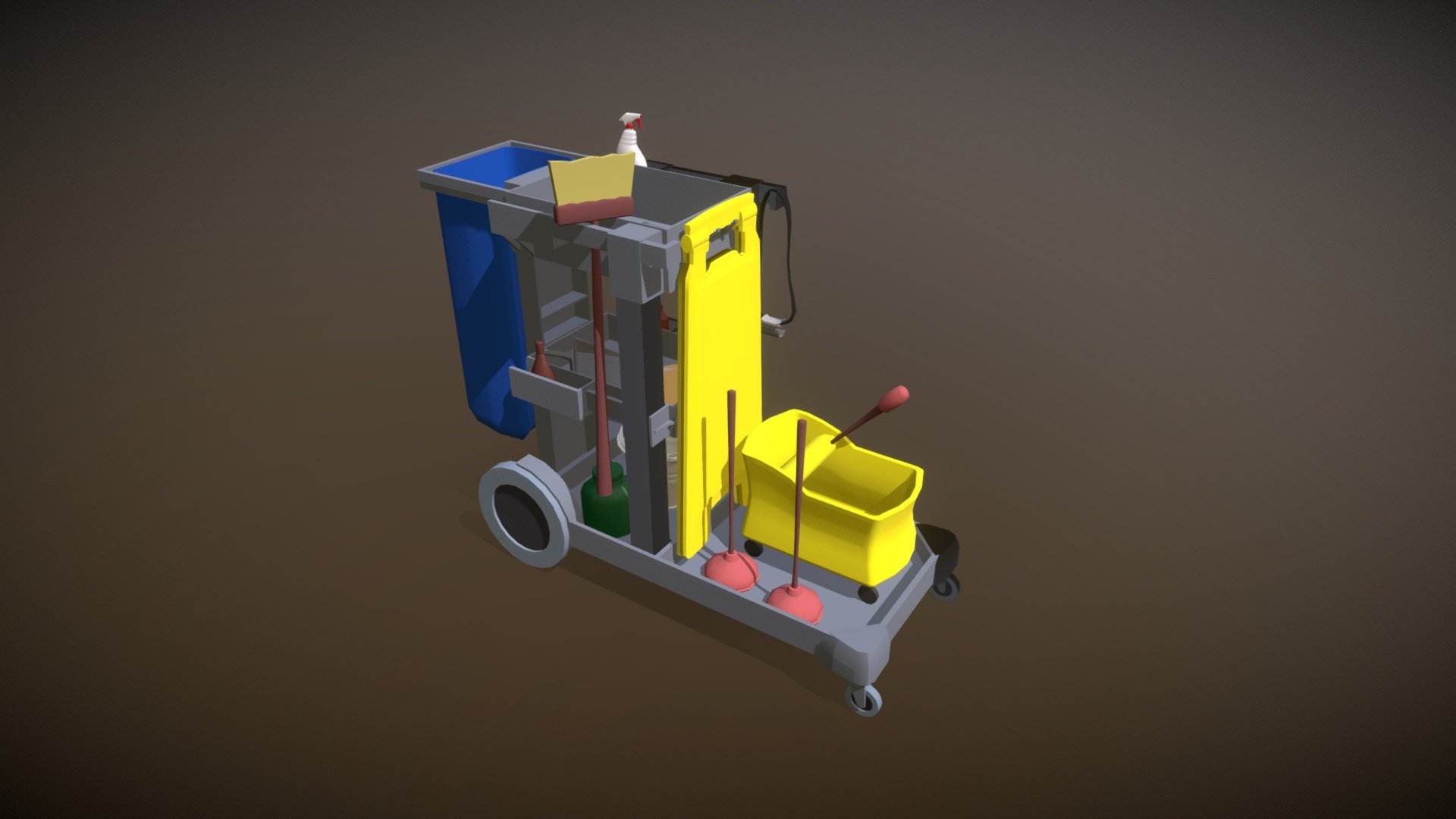 Janitorial Cart With ShizzzzzzZZZzzZZzzzz
