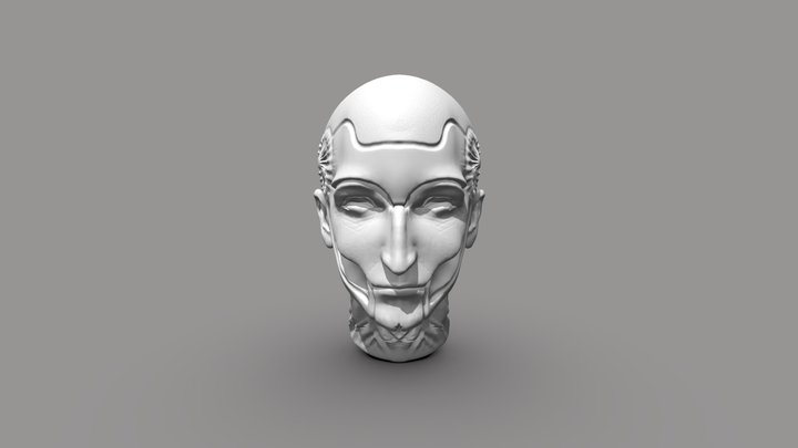 Cyborg head 3D Model