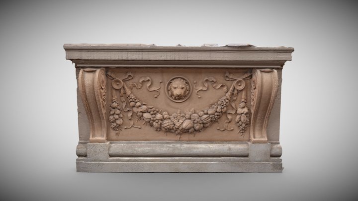 Lionhead stucco from Palais Eppstein in Vienna 3D Model
