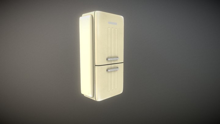 Refrigerator | Game Ready Kitchen Appliance – Free 3D Model STL
