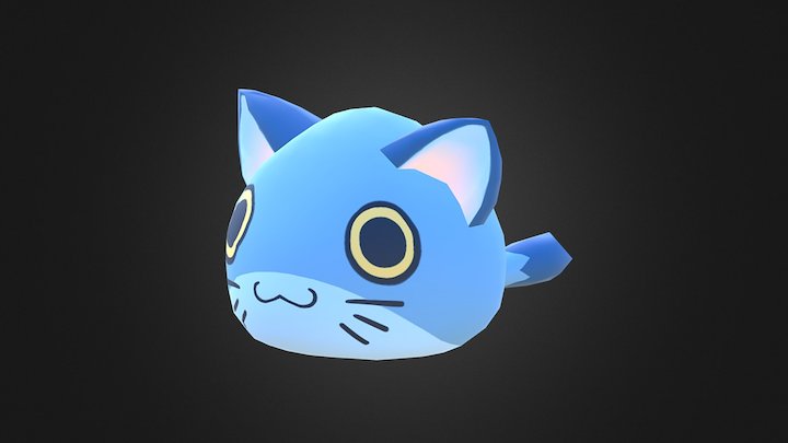 Cat Slime - Blue Tiger 3D Model
