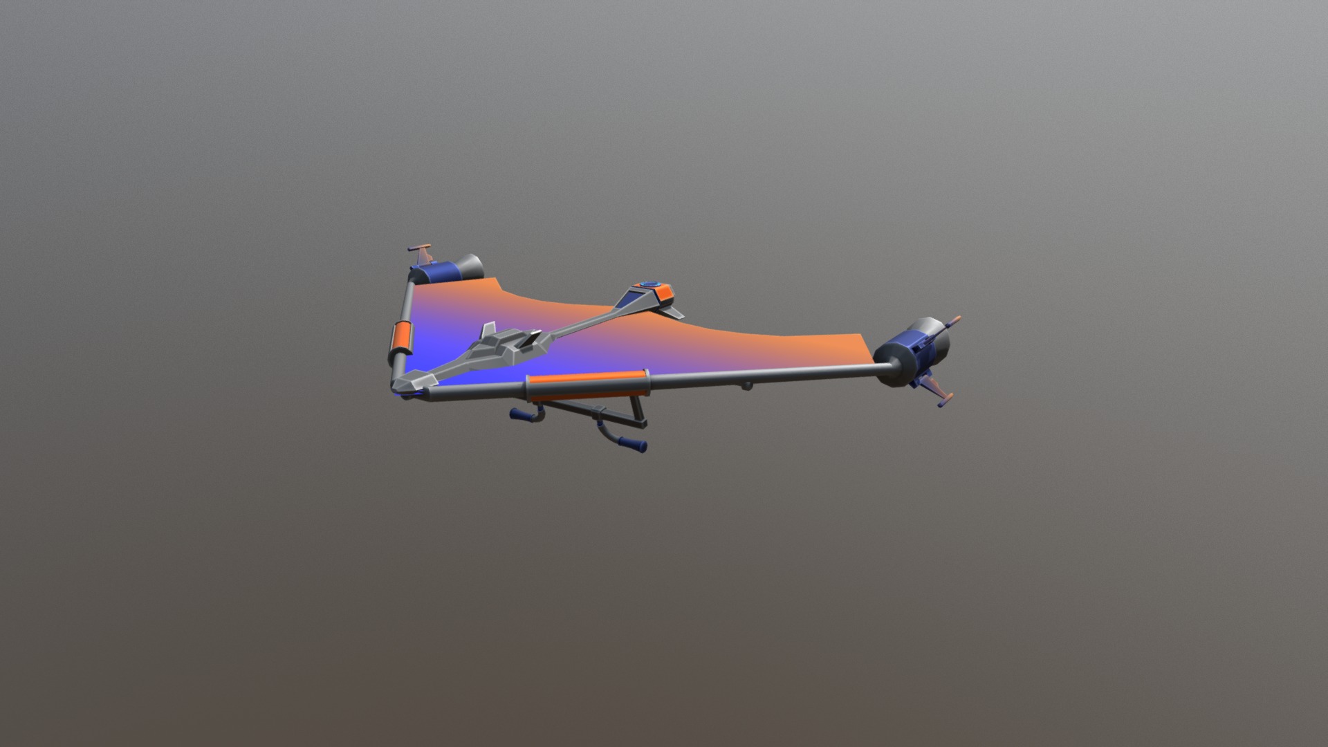 3D model Fortnite BR Custom Hang Glider - This is a 3D model of the Fortnite BR Custom Hang Glider. The 3D model is about a small airplane flying in the sky.