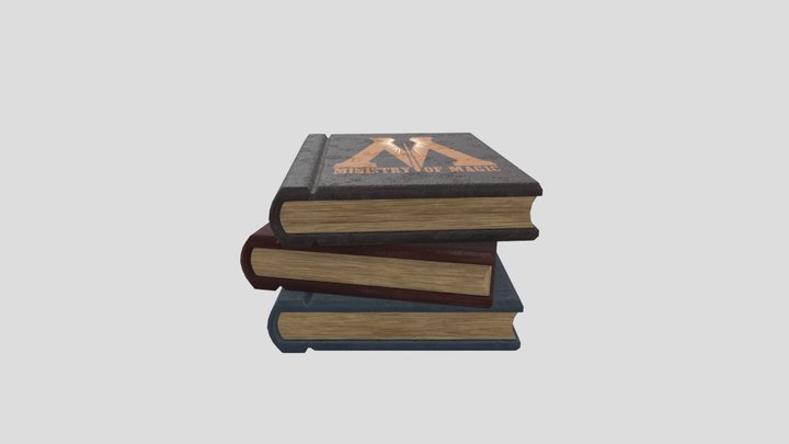 Harry Potter school books 3D Model