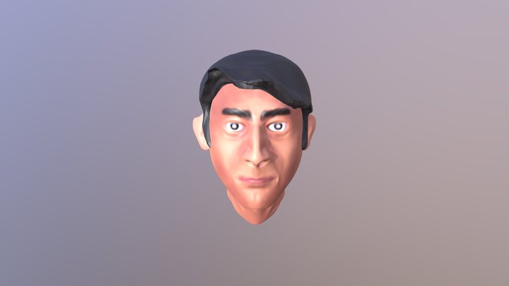 Male Head 001 3D Model