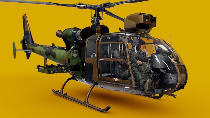 SA342M Gazelle 3D Model
