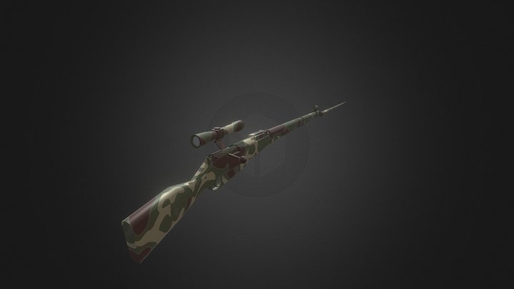 Weapone Rifle Low Poly Game Asset 3D Model