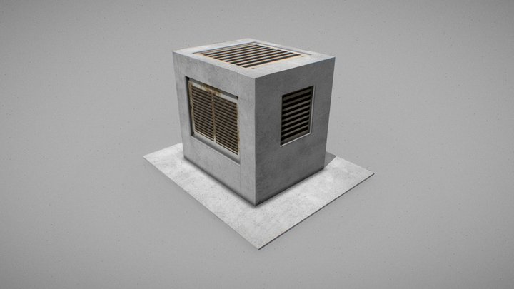 Subway ventilation Low-poly 3D Model