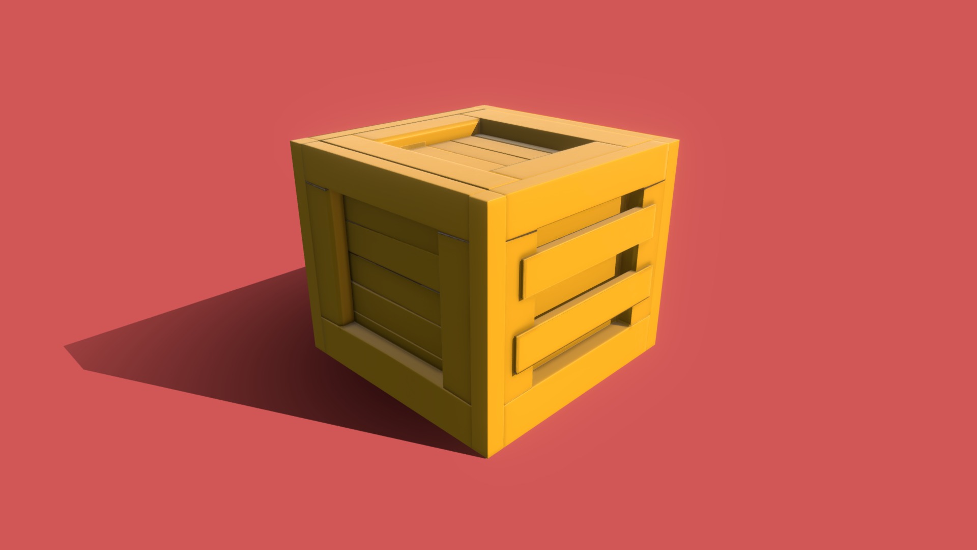 3D model Perfect LowPoly Crate - This is a 3D model of the Perfect LowPoly Crate. The 3D model is about engineering drawing.
