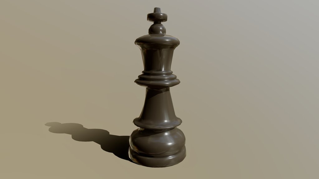 Dark King Chess Piece