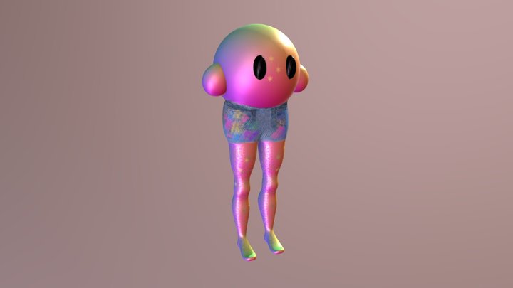 Kirby with Leg 3D Model