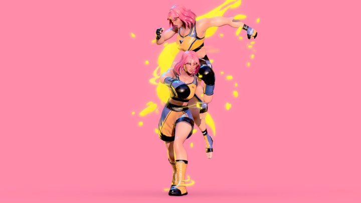 Low Poly - Female Boxer & MMA Fighter - Hye Ri 3D Model