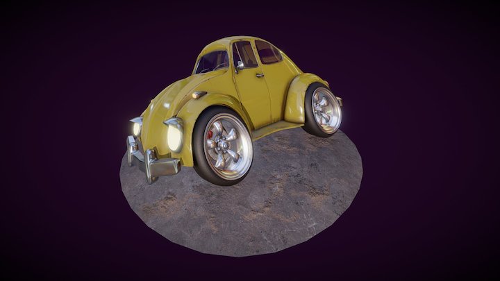Cartoon Beetle 3D Model