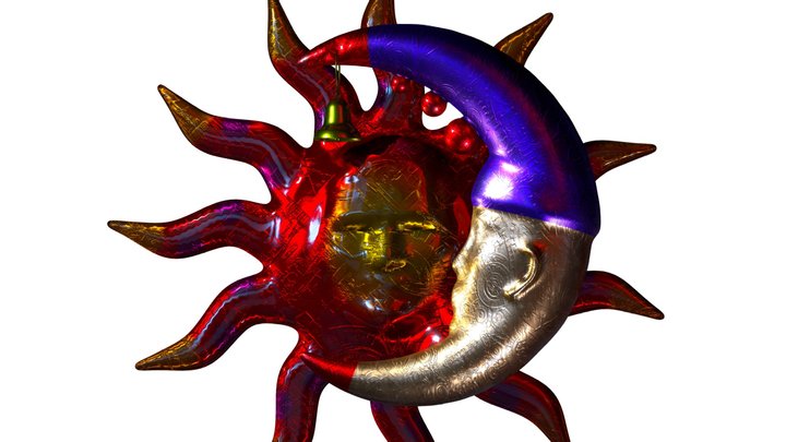 Sun and Moon 3D Model